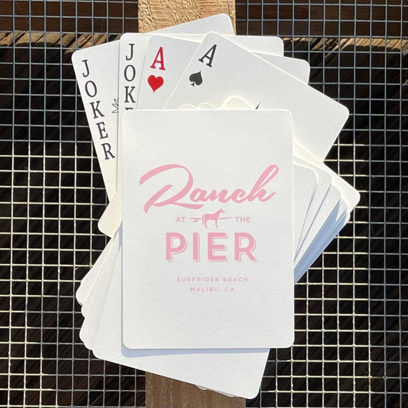 One Gun Playing Cards (Ranch At The Pier Pink)