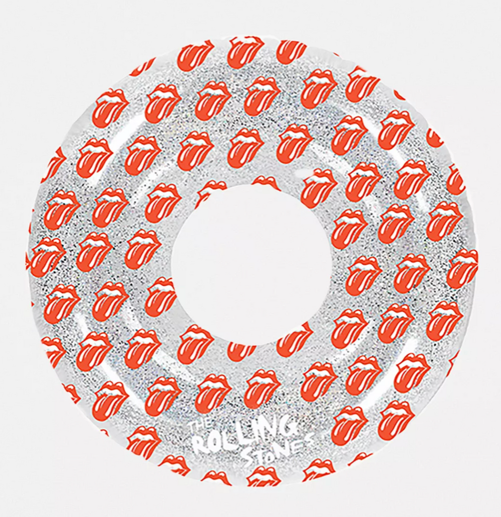 Pool ring Rolling Stones pink