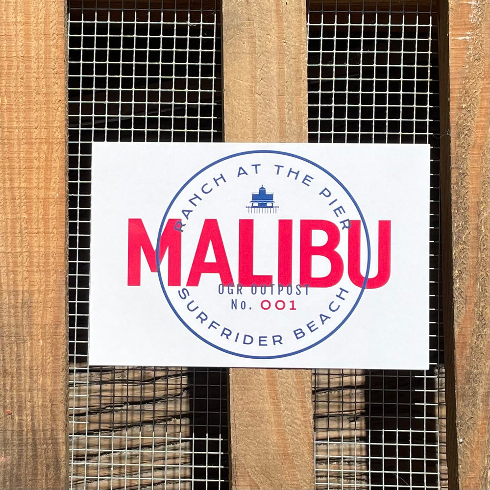 One Gun Postcard (Malibu Postage Stamp)