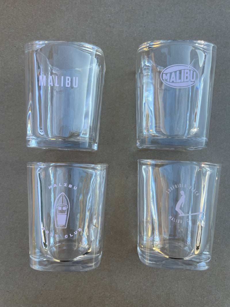 Vintage Malibu Shot Glass - Pink
