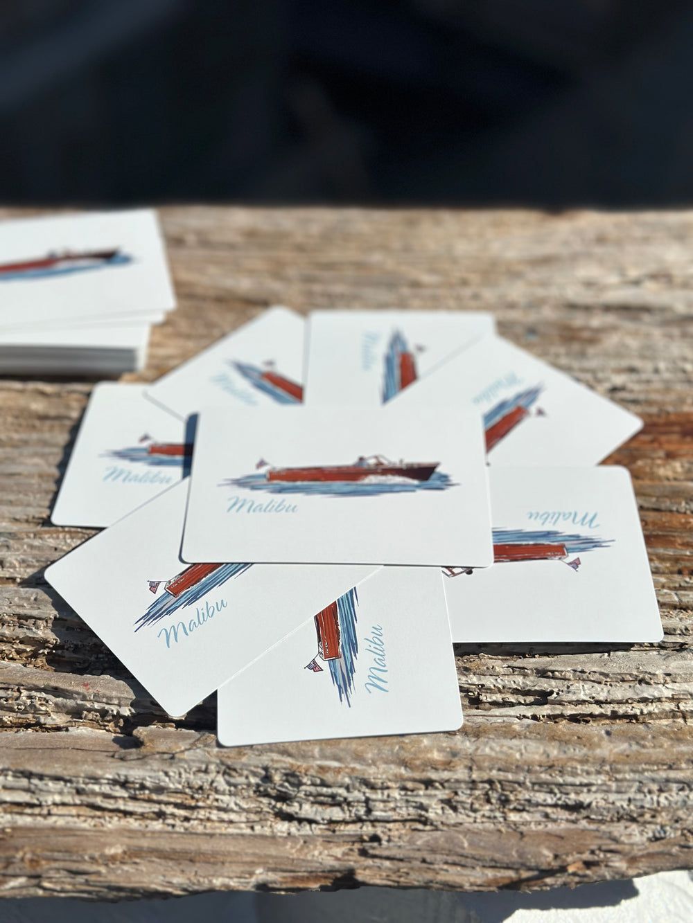 One Gun Playing Cards (Chris Craft Wooden Boat)