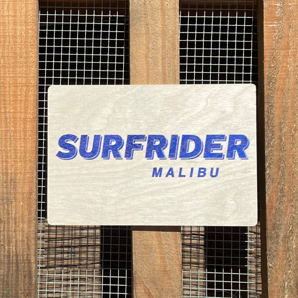 One Gun Wooden Postcard (Surfrider Malibu)