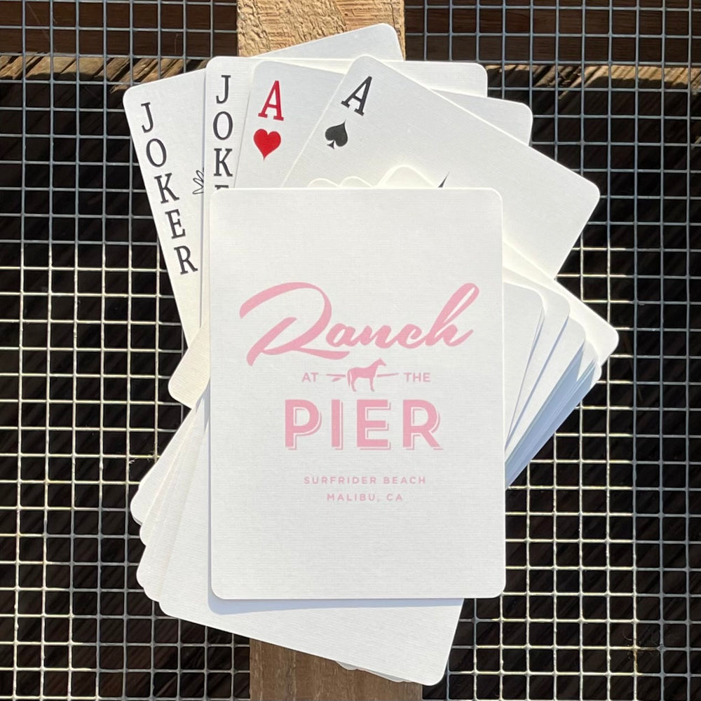 One Gun Playing Cards (Ranch At The Pier Pink)