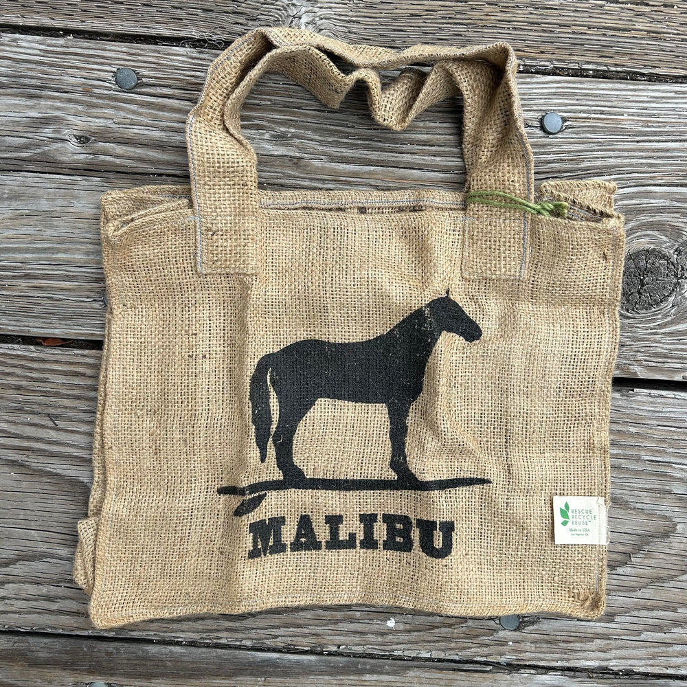 One Gun Burlap Tote Bag (Ranch At The Pier)