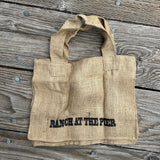 One Gun Burlap Tote Bag (Ranch At The Pier)