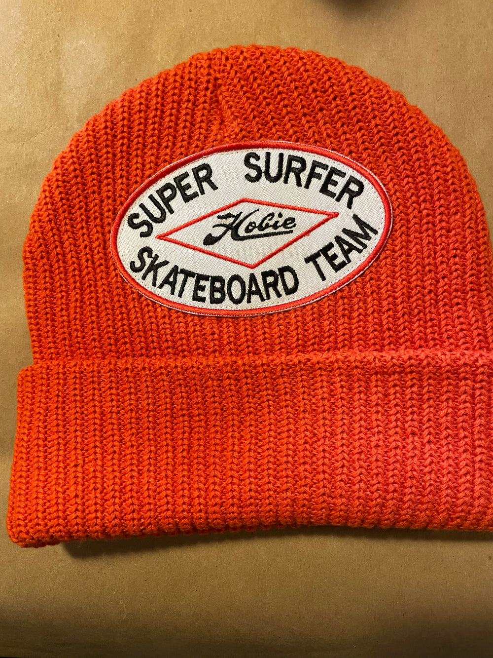 Orange Momo Beanie "Hobie Super Sufer"/ 1 patch