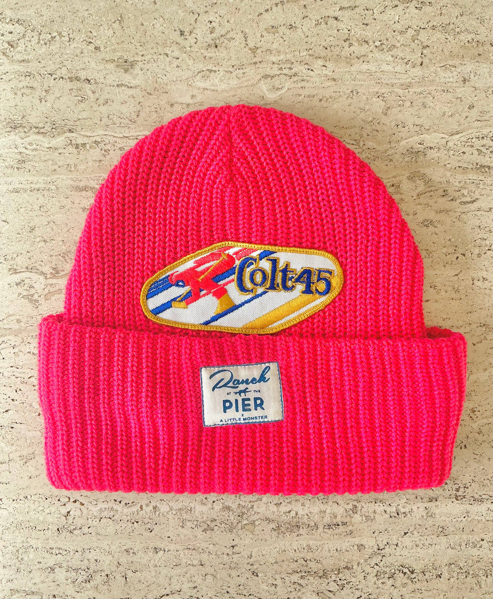 Red Momo Beanie "Colt 45"/ 1 patch