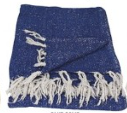 Woven Beach Blanket /Solid Blue