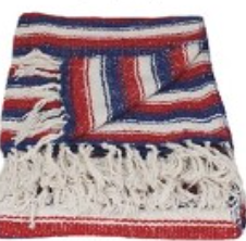 Woven Beach Blanket / Patriot / Red/Blue/White