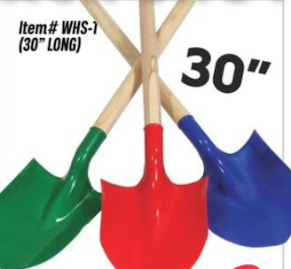 Wooden Handle Shovel -Blue