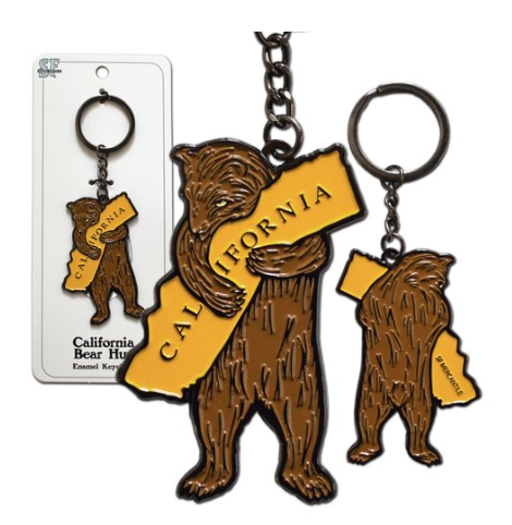 California Bear Hug Keychain