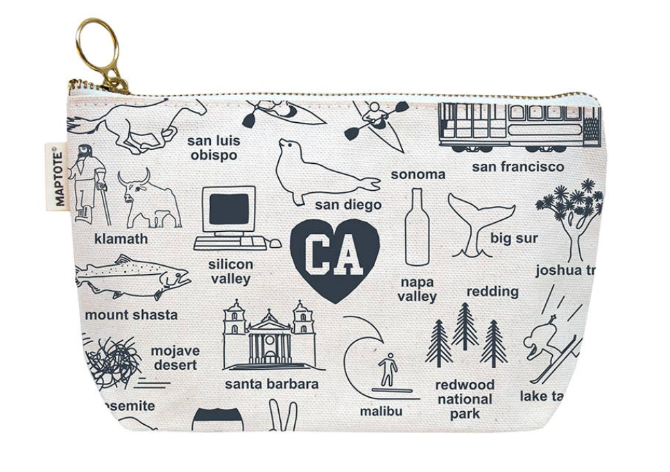 California Zipped  Pouch/ Natural