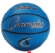 Size 7 Rubber Basketball, Blue