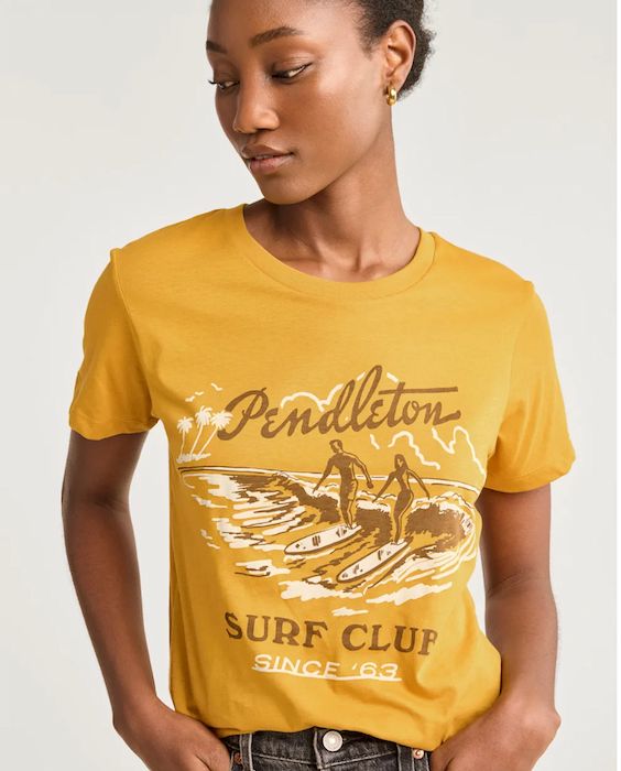 Surf Club T-Shirt Gold