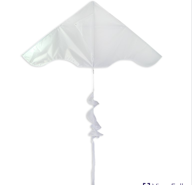 Kite Delta  WHITE  w/ Twister
