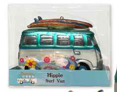 CA Hippie Surf Van Ornament