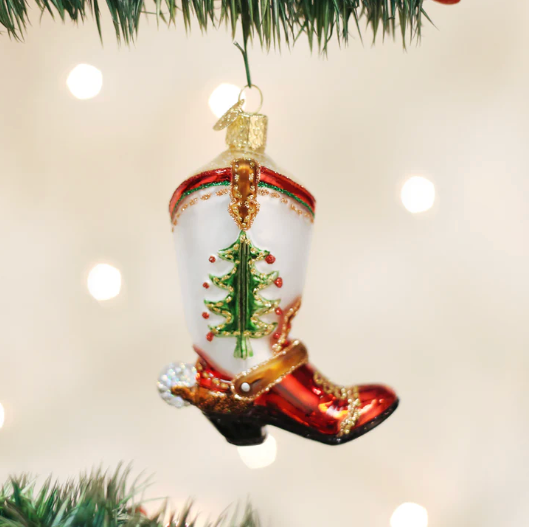 Christmas Cowboy Boot