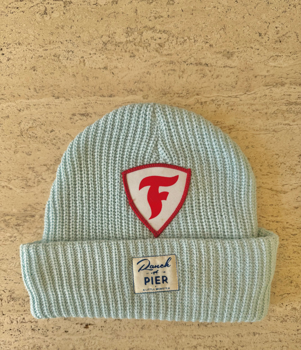 Light Blue Momo Beanie "F Firestone Tire"/ 1 patch