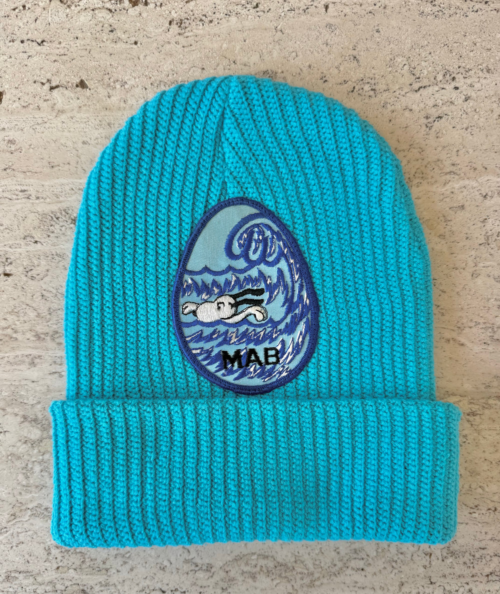 Blue Momo Beanie "Snoopy Surfing"/ 1 patch