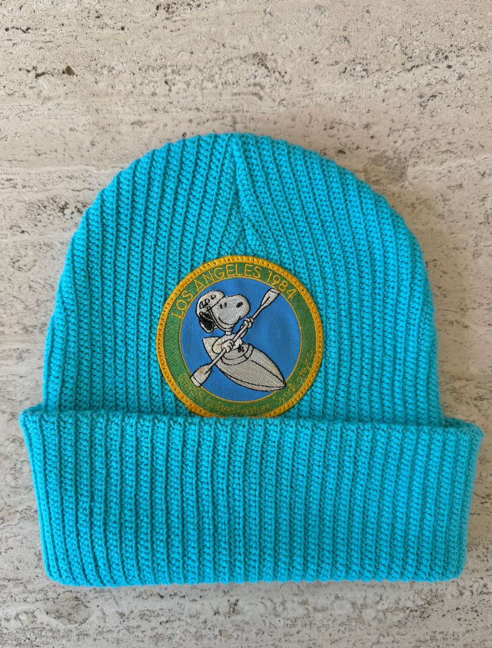 Blue Momo Beanie "Snoopy LA 1984"/ 1 patch