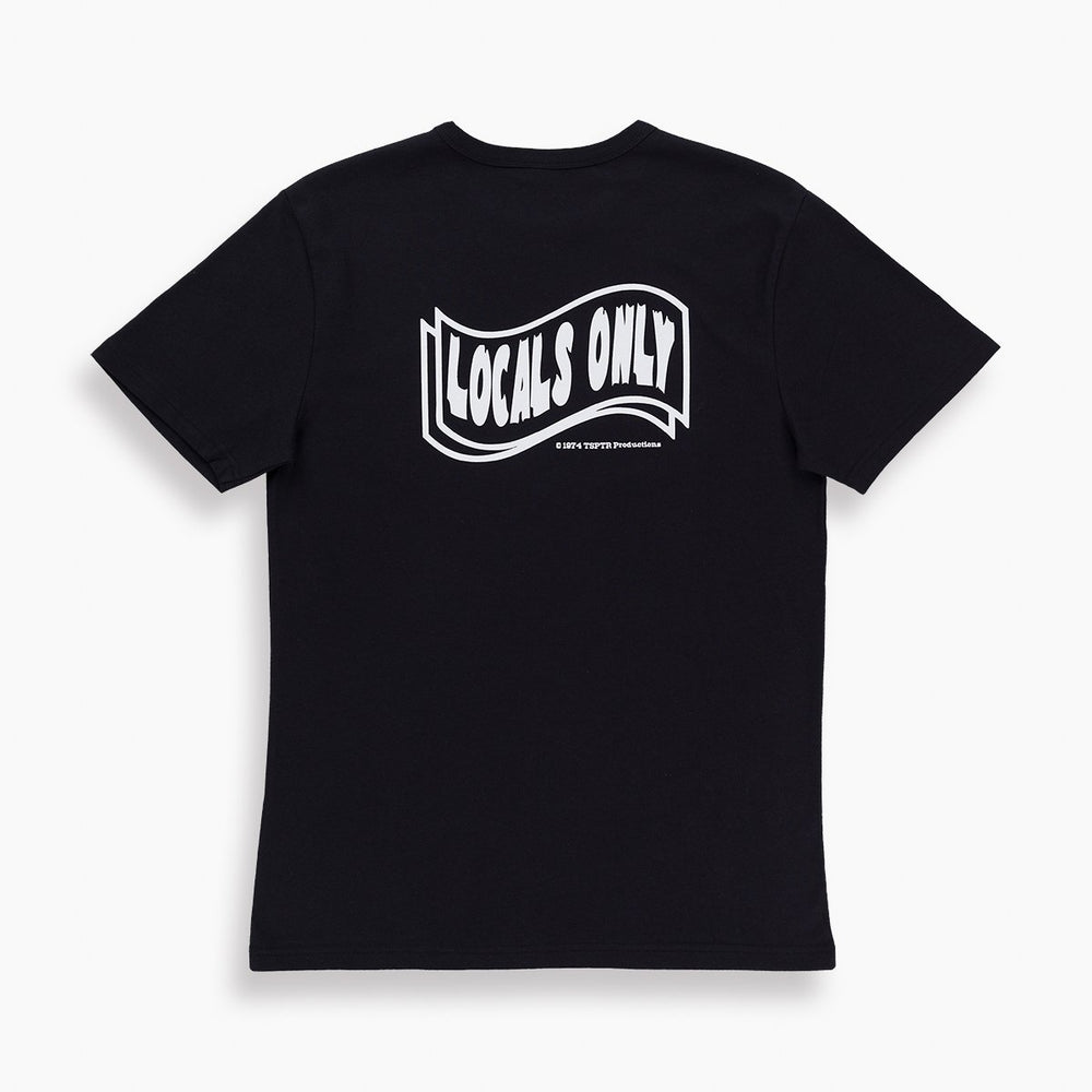 TSPTR Locals Only T-shirt. Black shirt with Locals Only printed on the front 
