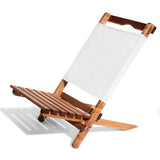 Teakwood frame (includes weather resistant coating).   Natural cotton shoulder strap.  Stainless steel and leather trims. Business and pleasure 2-piece chair. 