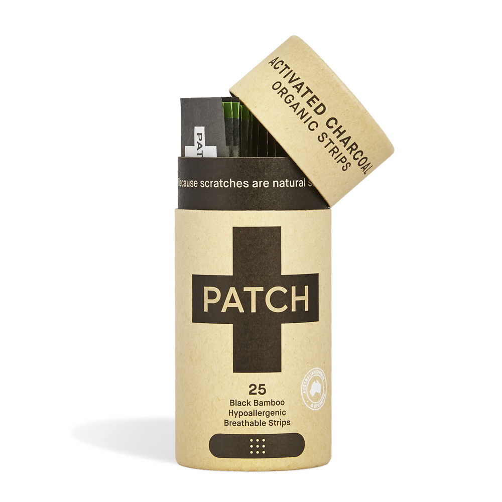 Organic Bamboo Bandages. PATCH is crafted with 100% organic bamboo fibre with the added natural goodness of activated charcoal, aloe vera and coconut oil.