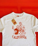 TSPTR Freaks T-shirt. White shirt with a red design off odd looking people. The word california below them.
