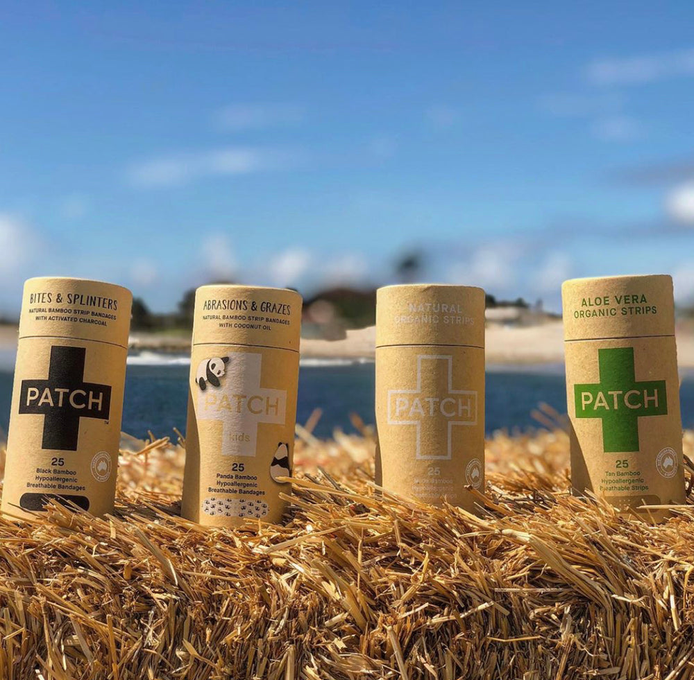 Organic Bamboo Bandages. PATCH is crafted with 100% organic bamboo fibre with the added natural goodness of activated charcoal, aloe vera and coconut oil.
