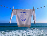 Gracias California From Malibu with Love White/Navy KIDS Sweatshirt