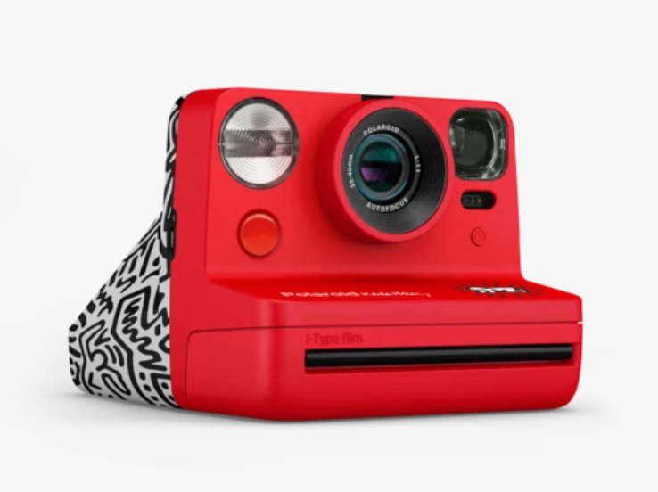 Keith Haring designs on instant camera