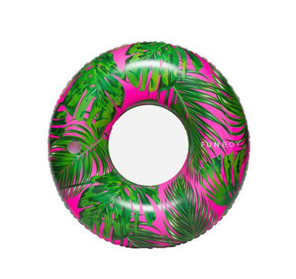 Pink Palm Tube Float