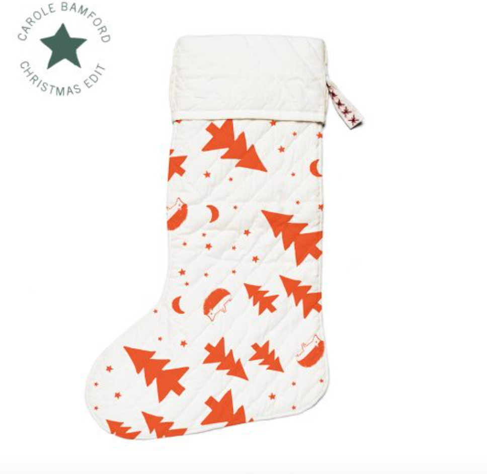 Christmas Block Print Stocking