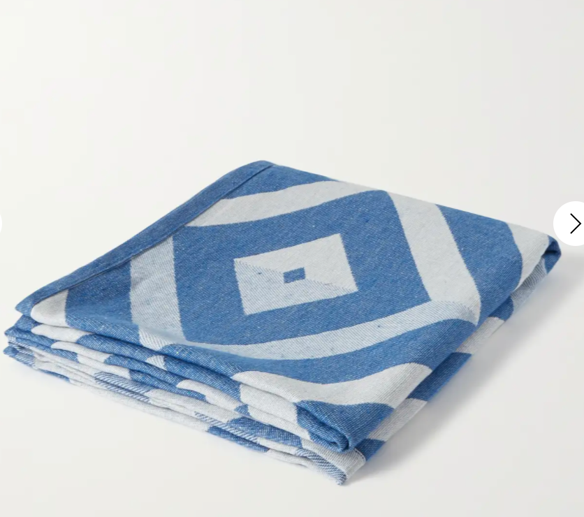 Linen Towel/ Jacquard Angra/ Serene Blue