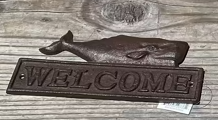 Whale Welcome Sign