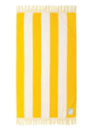 Mellow Yellow Striped Beach Towel