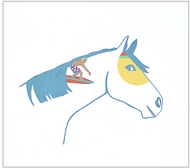 Jade antoine malibu horse notecard. 