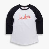 TSPTR Apocalypse LA Raglan T-Shirt in black and white. Premium weight soft 100% Portuguese cotton
