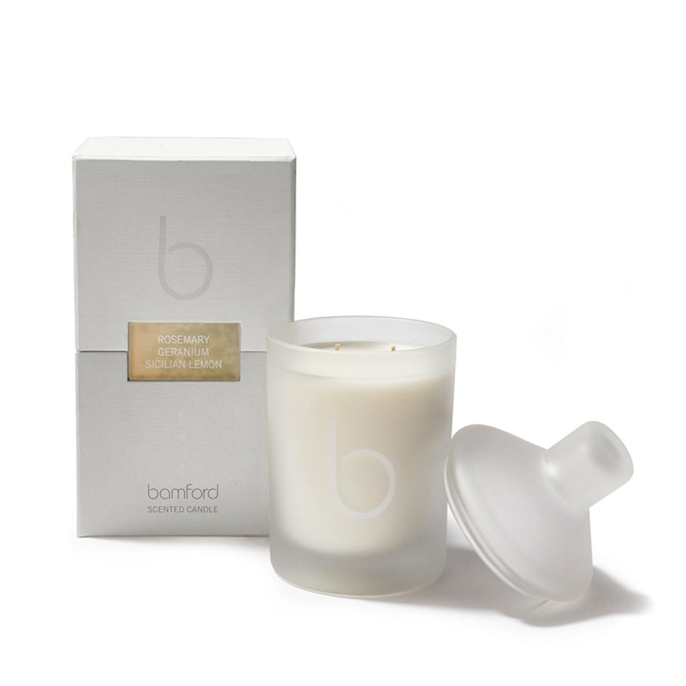 Infused with the finest essential oils our iconic candles, in their blown glass vessels, fill the home with the beautiful scent of Bamford’s signature fragrances.  Our home fragrances are inspired by English skies through the seasons. Our candles contain 100% natural waxes and are fragranced with essential oils.  The wicks are comprised of cotton and are lead-free. 140g